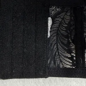 Black Floral Lace Longline Bralette‎ V-Neck Adjustable Straps Size Small READ thumbnail 3