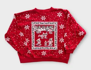 Vintage 90s Spumoni by Franko Christmas Skating Bears Sweatshirt Women's Medium thumbnail 1