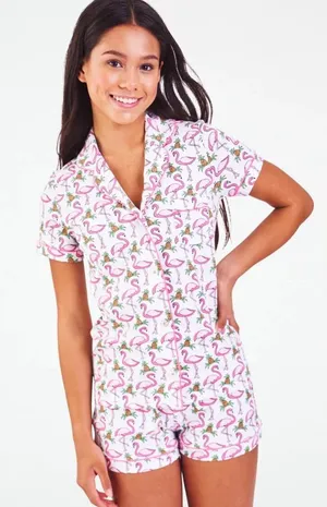 New With Tags Roller Rabbit Freddy Flamingo Polo Pajamas Sz M thumbnail 1