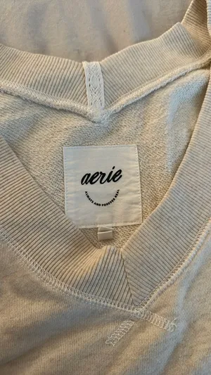 Aerie Oversized Cream Sweater thumbnail 2