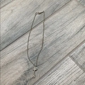 Silver key necklace thumbnail 2