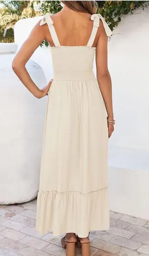 Beach Sundress Tan Size M thumbnail 2