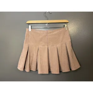 Windsor Skirt Womens Small Pink Blush Corduroy Pleated Mini Skater Stretch thumbnail 2