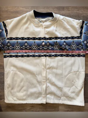 Vintage 80s/90s J Designs USA Aztec Southwestern Fleece Jacket thumbnail 6
