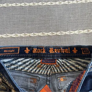 Rock Revival Karla Straight Leg Jeans Distressed Dark Wash Size 25 thumbnail 7
