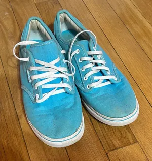 Vans Turquoise Blue Canvas Low-Top Sneakers thumbnail 1