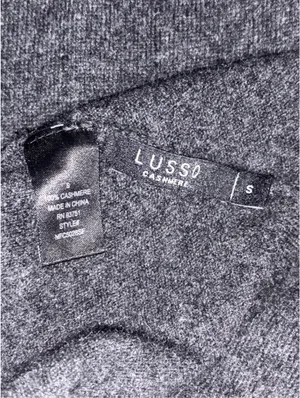 Lusso Cashmere Dark Grey Turtleneck Sweater Dress thumbnail 5