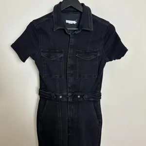 GOOD AMERICAN Fit for Success Bootcut Jumpsuit in Black099 Size Medium thumbnail 5