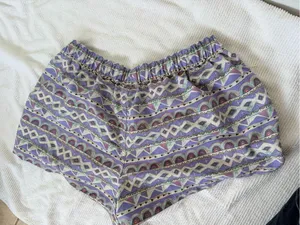 Patagonia summer vtg Barely Lavender and White Tribal Swim Shorts thumbnail 8
