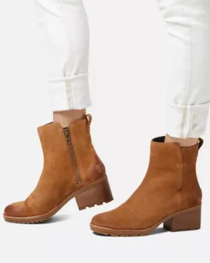 Sorel Waterproof Cate Distressed Leather Booties Sz.9 thumbnail 1