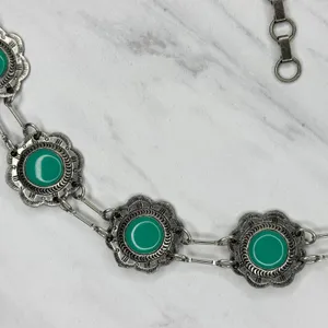 Flower Concho Western Turquoise Enamel Belt OS ✨ thumbnail 7