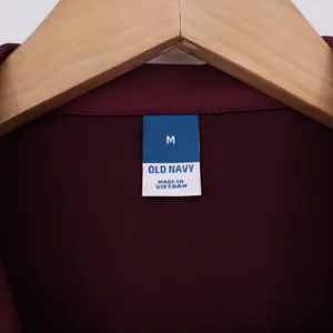 Old Navy Blouse Womens Medium Button-Down Burgundy Long Sleeve Excellent thumbnail 2