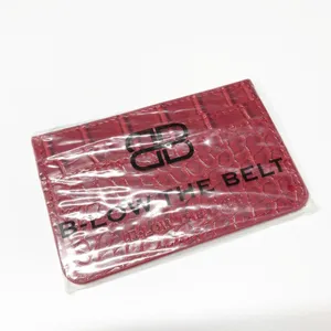 NEW B-Low The Belt Red Crocodile Embossed Vegan Leather Card Case Mini Wallet thumbnail 3