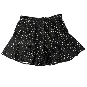 NWT Urban‎ Romantics Black/White Polka Dots Tie-Waist Ruffled Skirt Size Large thumbnail 5