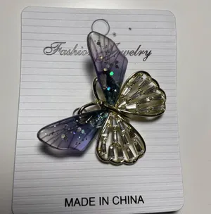 Mini Transparent Wings Butterfly Brooch Multiple thumbnail 4