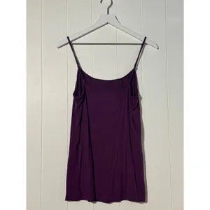 LOFT Cami Small Purple Aubergine Flowy Plunge Neck Tank Womens Large thumbnail 5