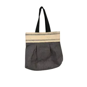 Handmade Autumn Burlap Flannel Crow liner Tote Bag thumbnail 2
