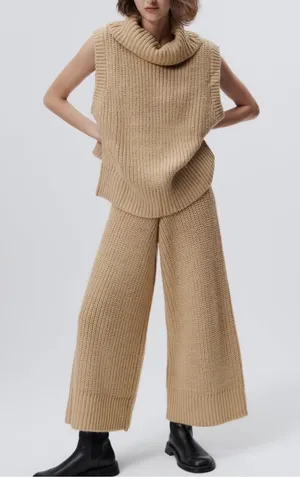 Zara Knit High Collar Vest thumbnail 1