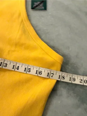 NWT Wild Fable Size XXL Yellow Ribbed Cropped Stretch Tank Top High Neck thumbnail 9