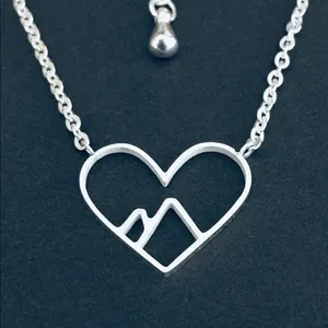 PHeart Mountain Necklace Silver thumbnail 3