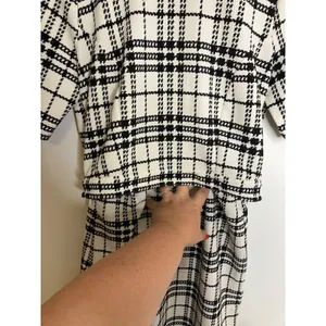 Motherhood Maternity Nursing Dress Womens S Black White Excellent Plaid Sheath thumbnail 8