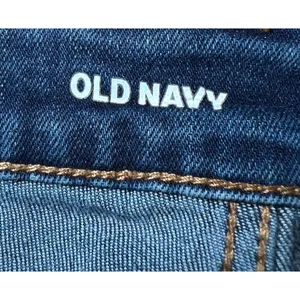 Old Navy Womens Size 6 Power Slim Straight Jeans Distressed Rips Blue Denim‎ thumbnail 5