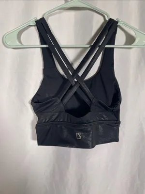 Buffbunny Womens Black Sparkle Sports Bra Xs thumbnail 2