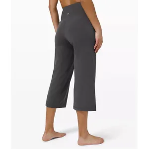 LULULEMON Align Wide Leg Super-High-Rise 23” Crop - Graphite (Dark) Grey - Sz. 6 thumbnail 5