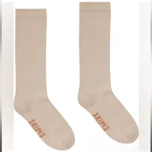 NWT SKIMS everyday mid calf socks in Sand thumbnail 3
