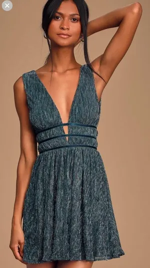 Lulus Smokeshow Metallic Mini Dress thumbnail 1