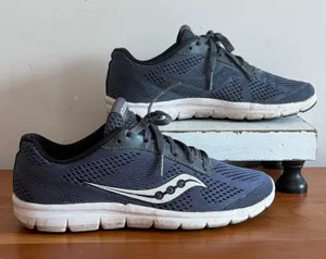 Saucony Cohesion 11 Womens Size 8 Running Shoes Grey Black Mesh S10421-1‎ thumbnail 1