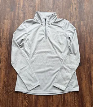 The North Face Women’s Gray 1/4 Zip Fleece Pullover Jacket Tech Glacier - Size M thumbnail 1