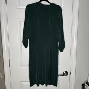 GARNET HILL‎ Aria Cuprio Knit Dress Emerald Green Size Small Pockets Knee Length thumbnail 3