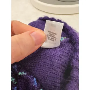 Joe Boxer Purple Fair Isle Knit Beret Hat OSFM Acrylic Boho Tam thumbnail 8