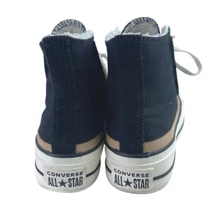Converse Chuck Taylor All Star Raw Edge Black Platform High Top Sneakers Sz 5.5 thumbnail 3