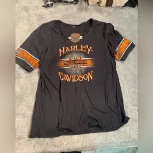 Harley-Davidson Black Tee with Orange Graphics villa ridge MO thumbnail 1