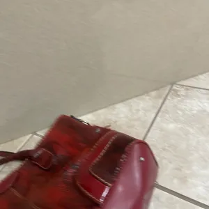 Cromia Italy Burgundy Snakeskin Leather Shoulder Bag Tassel Satchel" HAS PEELING thumbnail 13