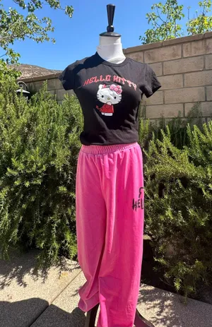 Hello Kitty ✨ velour track pants thumbnail 1