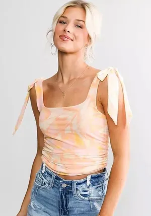Free people multi tie dye crop top thumbnail 1