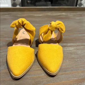 Journee‎ Collection Telulah Yellow Bow Mule Slip-On Flats Size 5.5 NIB thumbnail 7