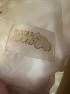 Merry Max Vintage Wedding Gown Size 10 White Pearl Beaded Lace Cathedral Train thumbnail 12