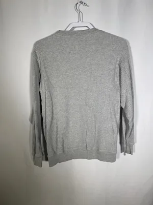 Aerie Womens Brooklyn Waffle Crewneck Sweatshirt Gray Xs Oversized thumbnail 6
