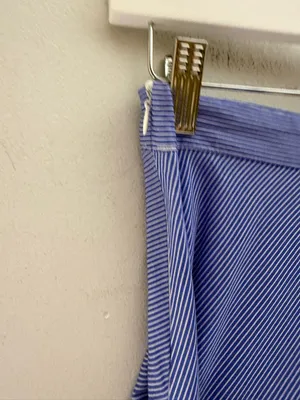 CHICWISH Women's Blue Stripes Ruffle Tiered Frill Hi-Lo Hem Midi‎ Skirt Sz S thumbnail 4