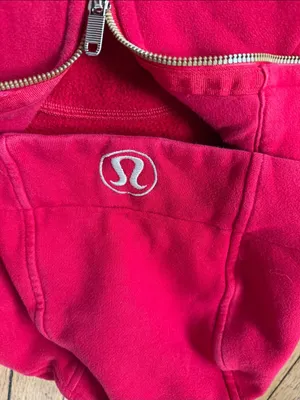 lululemon athletica Hot Pink Full-Zip Hoodie size 8 EUC thumbnail 4