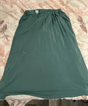 A New Day Sage green pleated maxi skirt thumbnail 1