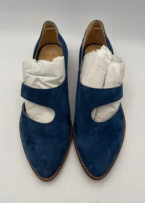 Women’s Anthropologie Size EU 39 Blue Suede Flats thumbnail 1