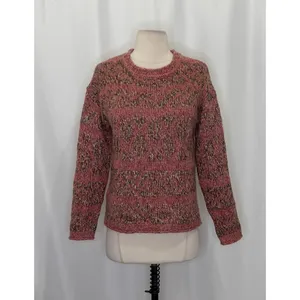 SUNDANCE Marled Roll Neck Sweater Wool Mohair Pink‎ Green Pullover Knit Small thumbnail 2