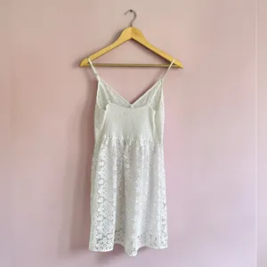Abercrombie & Fitch A Line Lace-Trim Mini white Dress thumbnail 12