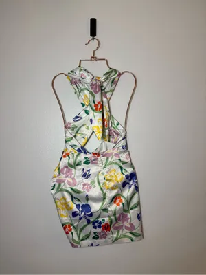 Beginning Boutique Atlantis mini‎ dress white floral thumbnail 4