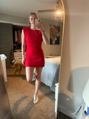Red game day dress thumbnail 4